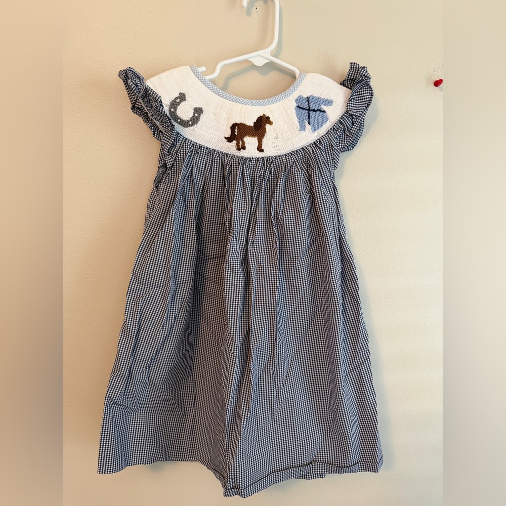 The Bella Bean Horse Smocked Dress